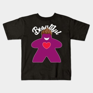 Beautiful Meeple Purple Kids T-Shirt